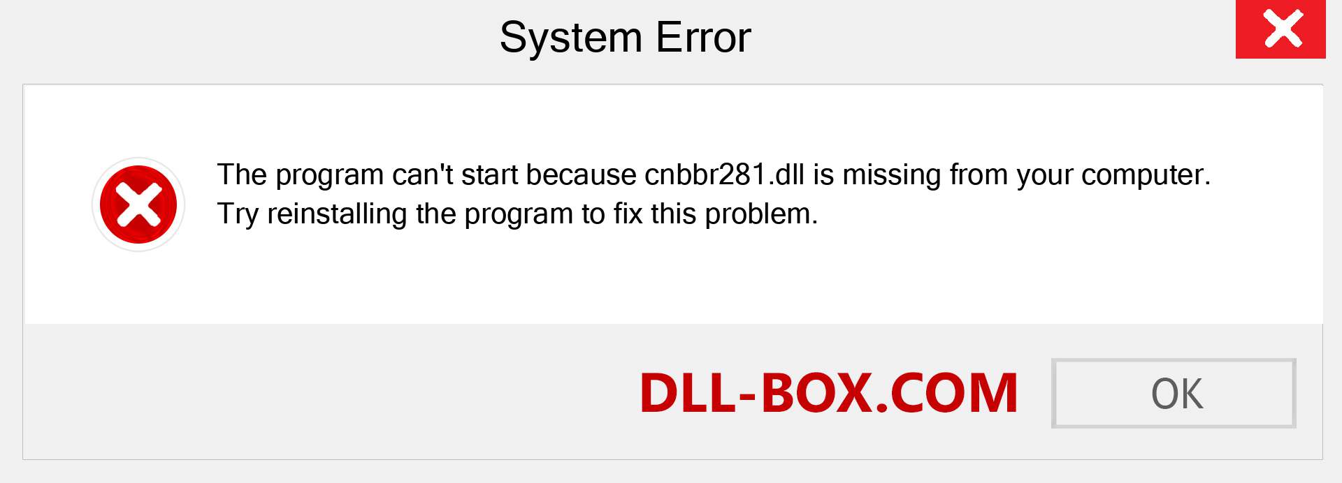  cnbbr281.dll file is missing?. Download for Windows 7, 8, 10 - Fix  cnbbr281 dll Missing Error on Windows, photos, images